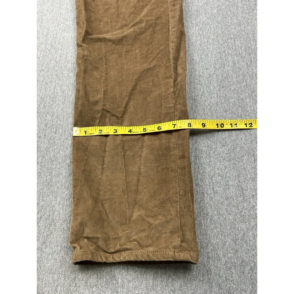 J Crew 770 Straight‎ Corduroy Pants Men's 35x32 Brown Cotton Flat Front